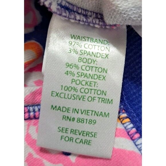 Lilly Pulitzer Yasmin XS Multicolor Drawstring Shorts 3.5" Inseam Tassels - Picture 7 of 9